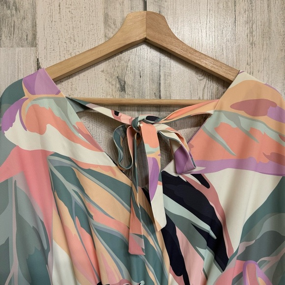 Label Rail x WhatSmitaFound Button Front Printed Multicolor Maxi Dress Size 12 - Picture 10 of 13